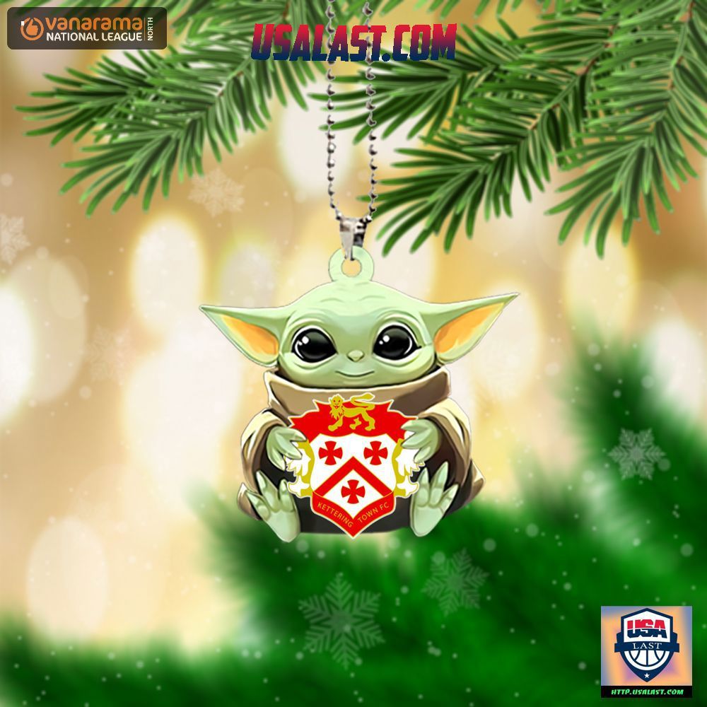 Baby Yoda Kettering Town FC Crest Ornament