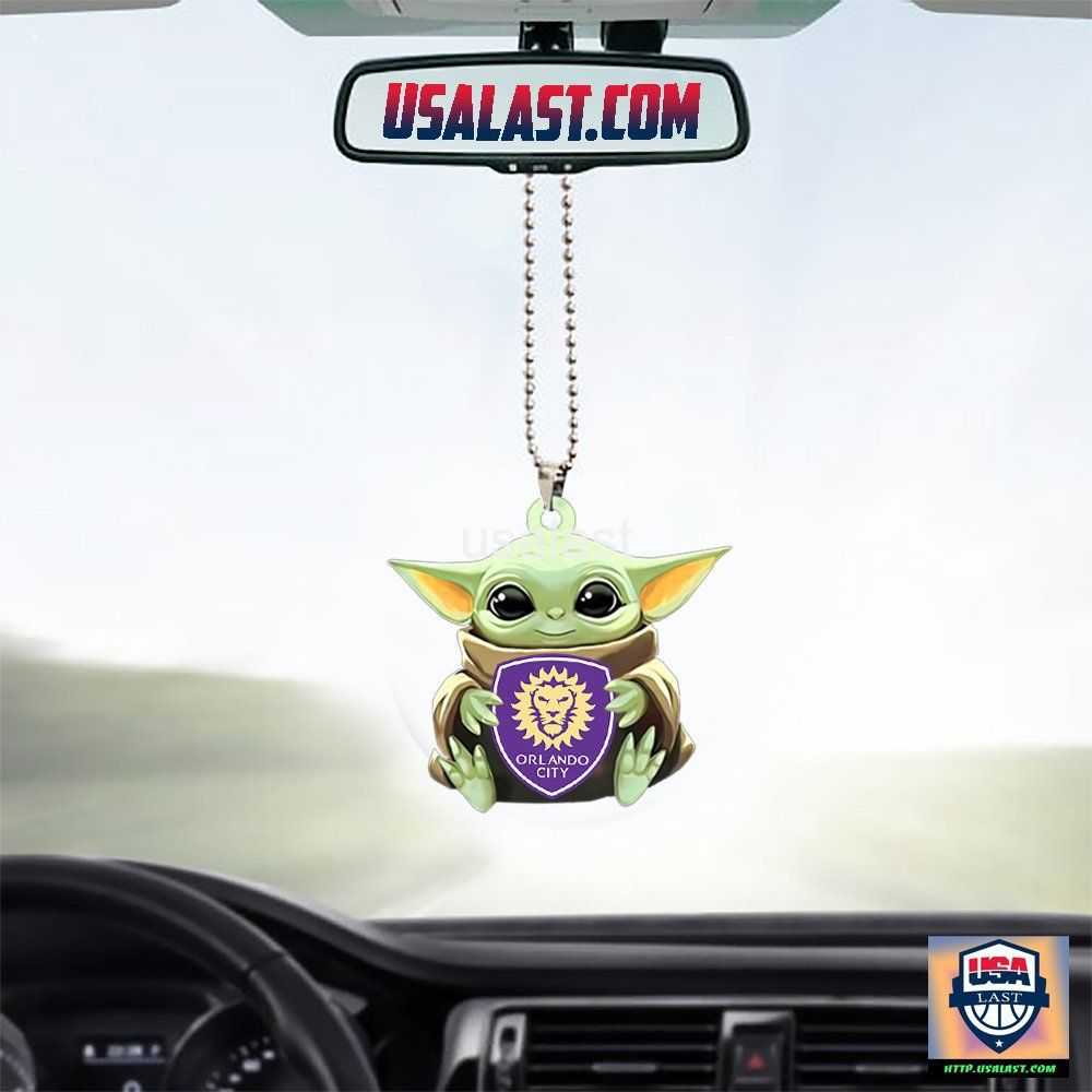 Baby Yoda Orlando City FC Car Ornament