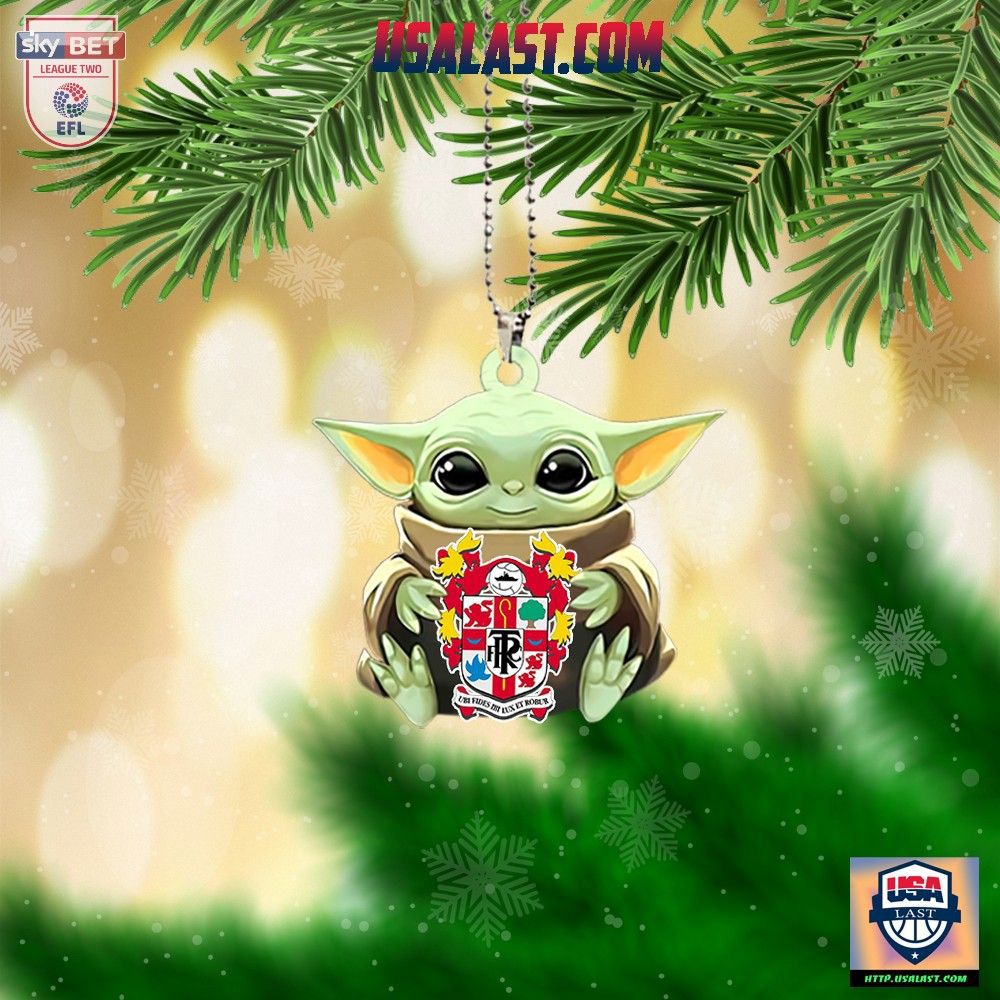 Baby Yoda Ornament with Crest Pendant