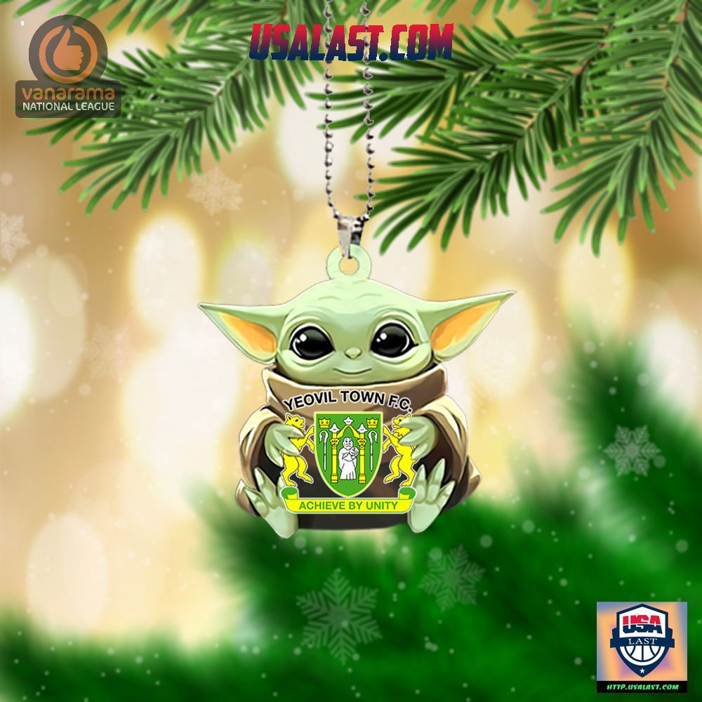 Baby Yoda Premium Acrylic Ornaments for Yeovil Town F.C.