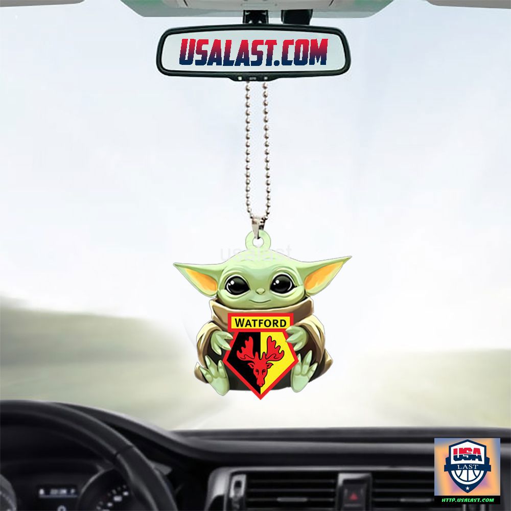 BABY YODA WATFORD CAR ORNAMENT HANDCRAFTED