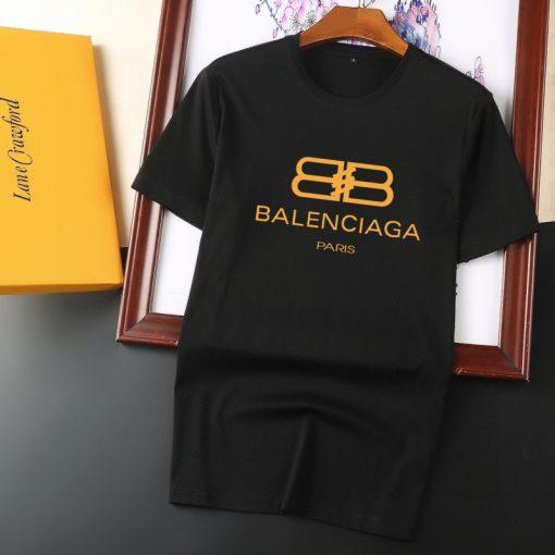 Balenciaga Black T-Shirt Classic Logo Luxury Tee