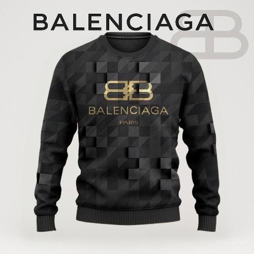 Balenciaga Bold Black Geometric Sweater