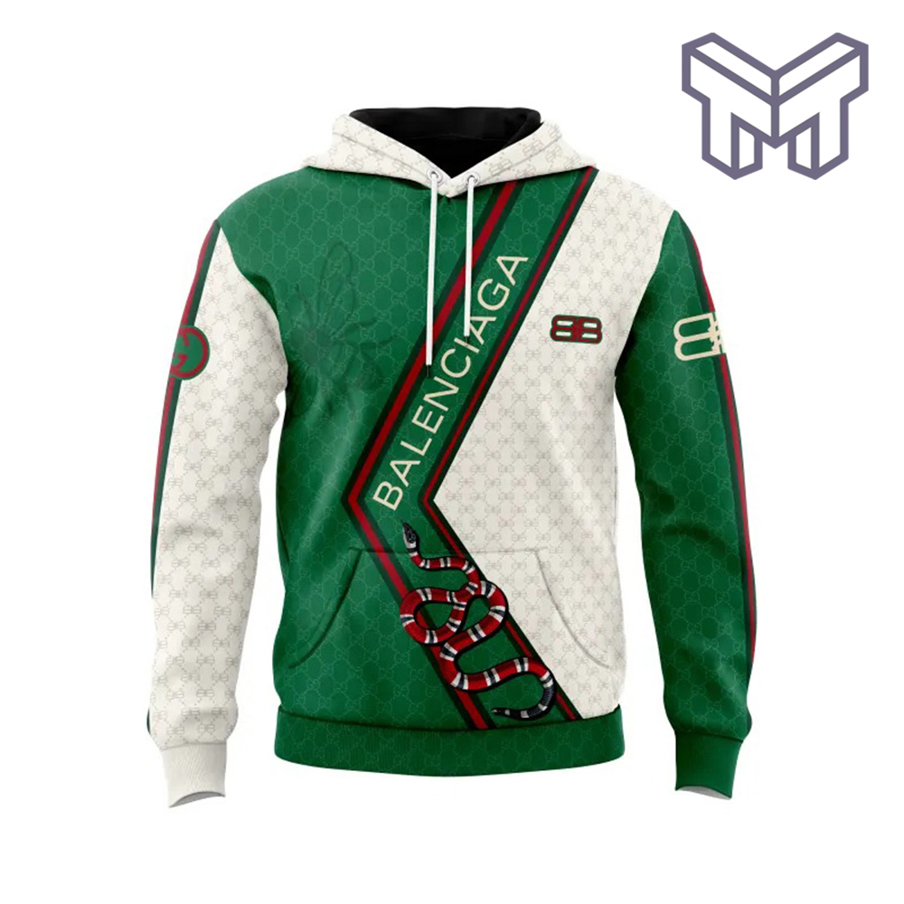 Balenciaga Bold Snake Green Hoodie 3D