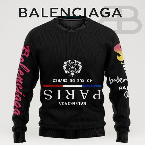 Balenciaga Bold Statement Black Sweater