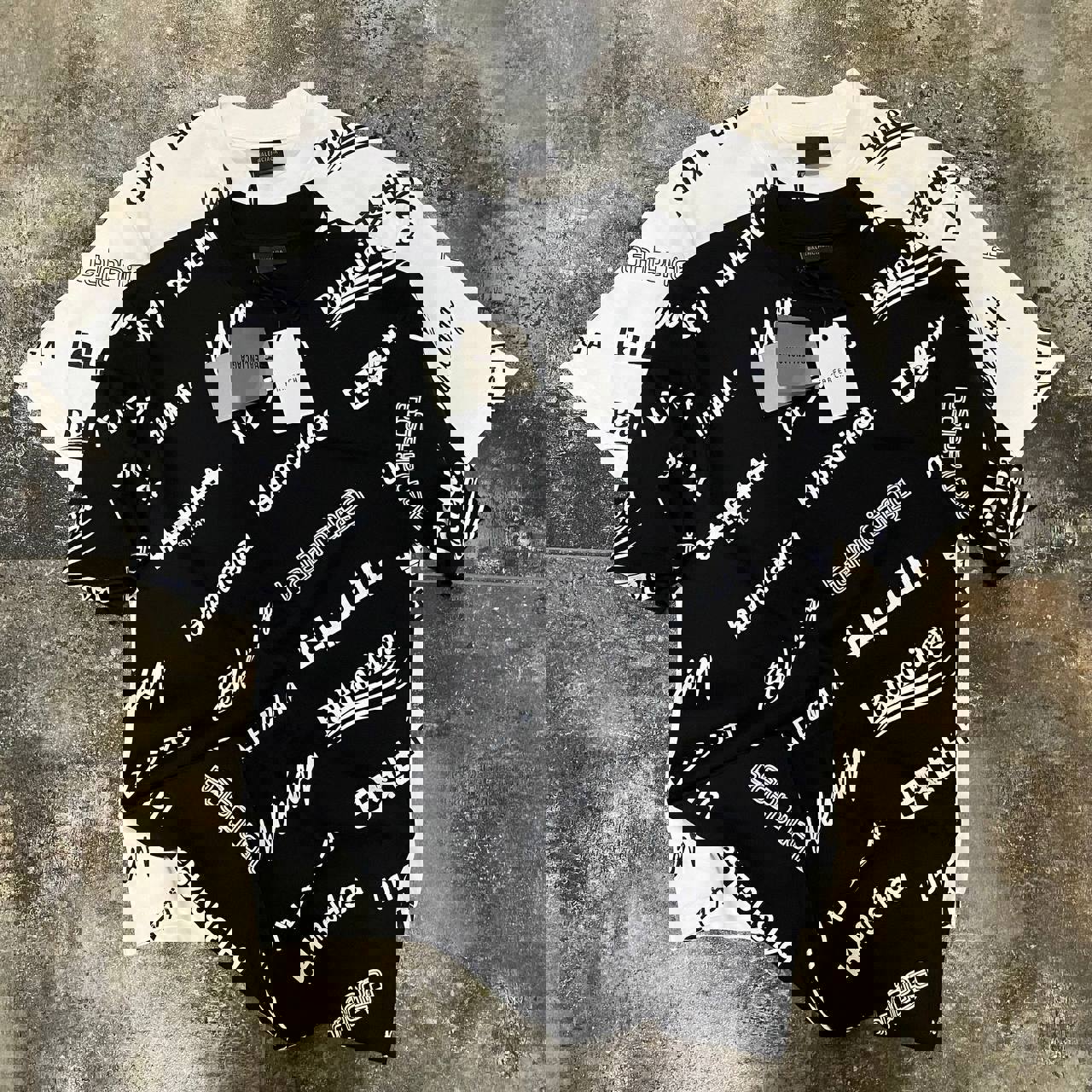 Balenciaga Bold Statement Sweater | Black and White Monogram Print