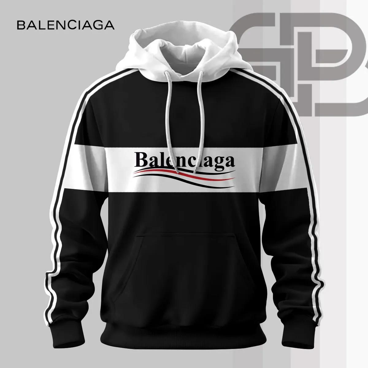 Balenciaga Bold Striped Hoodie
