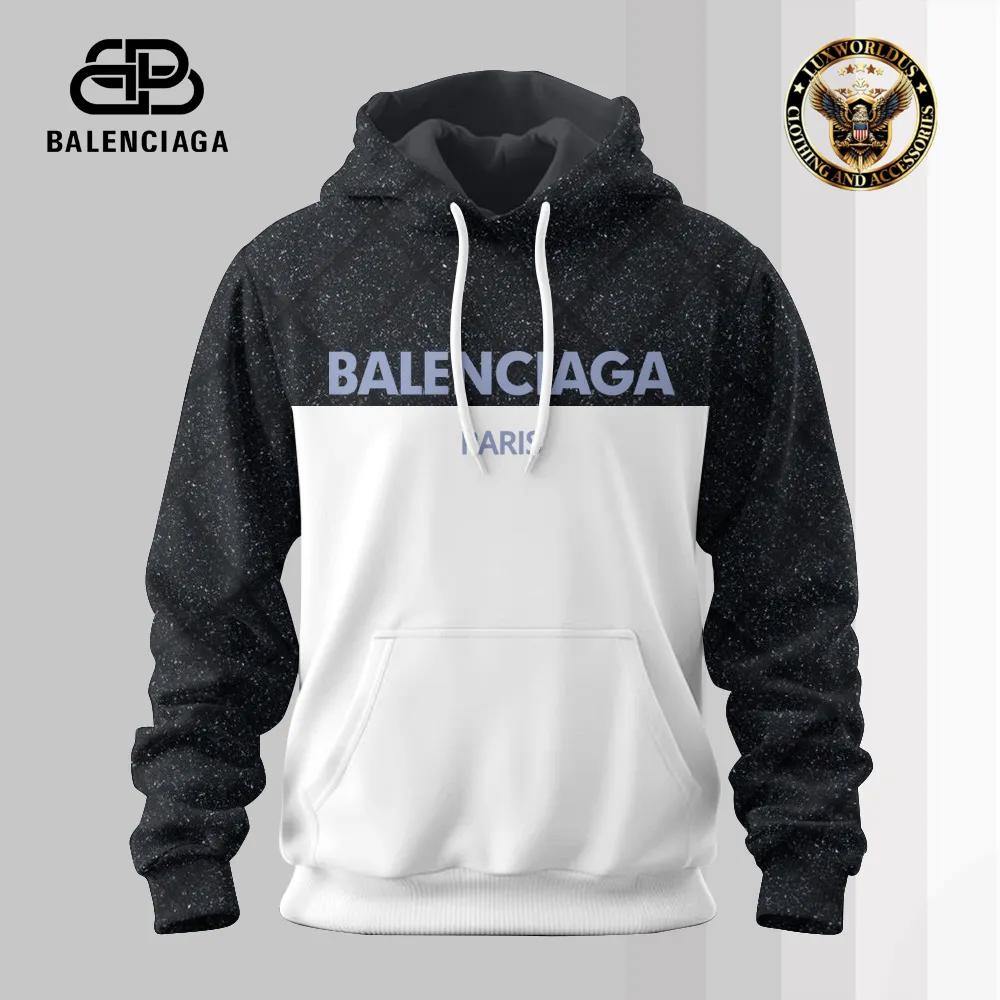 Balenciaga Bold Two-Tone Hoodie Sweater
