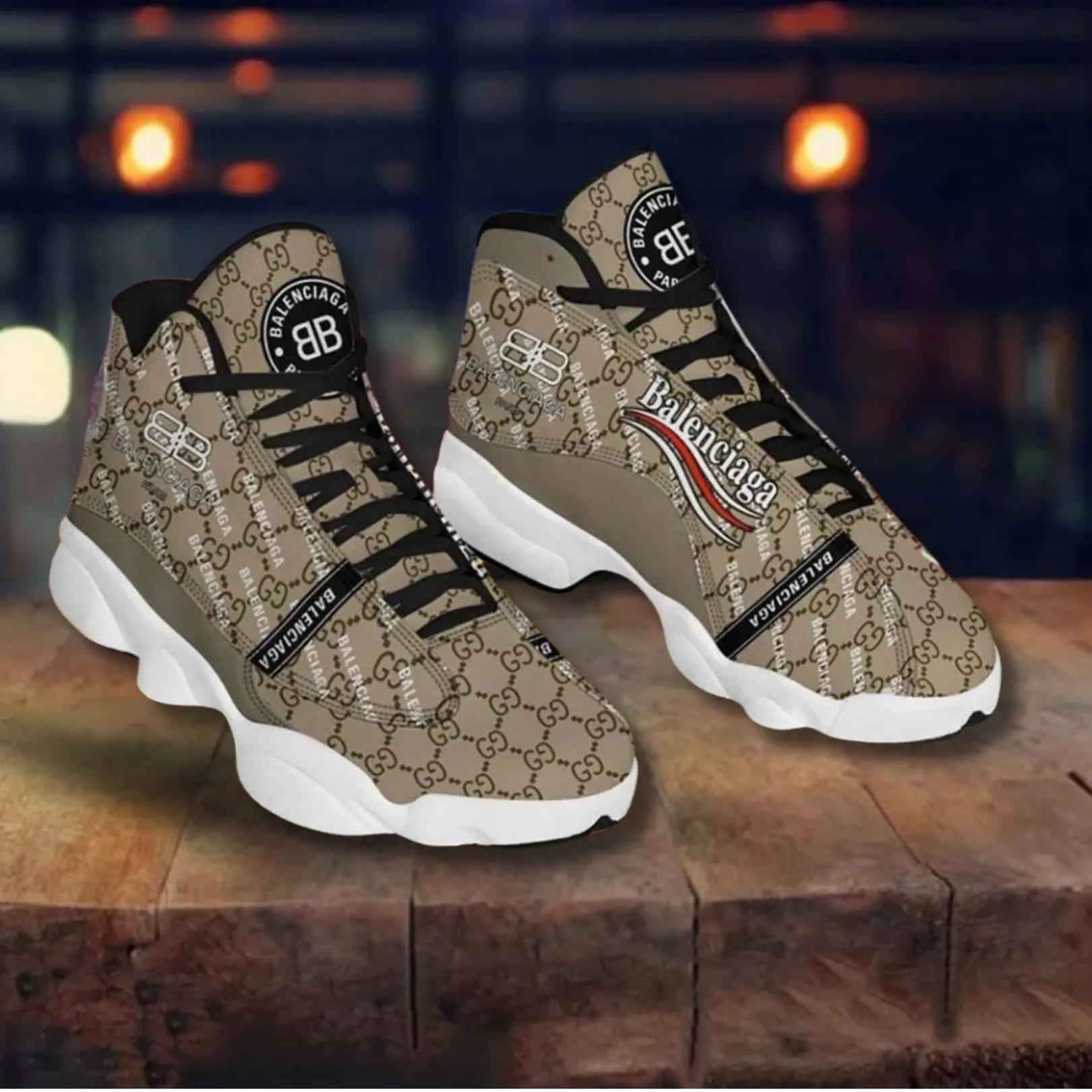 Balenciaga Jordan 13 Sneaker | Beige Statement Shoe