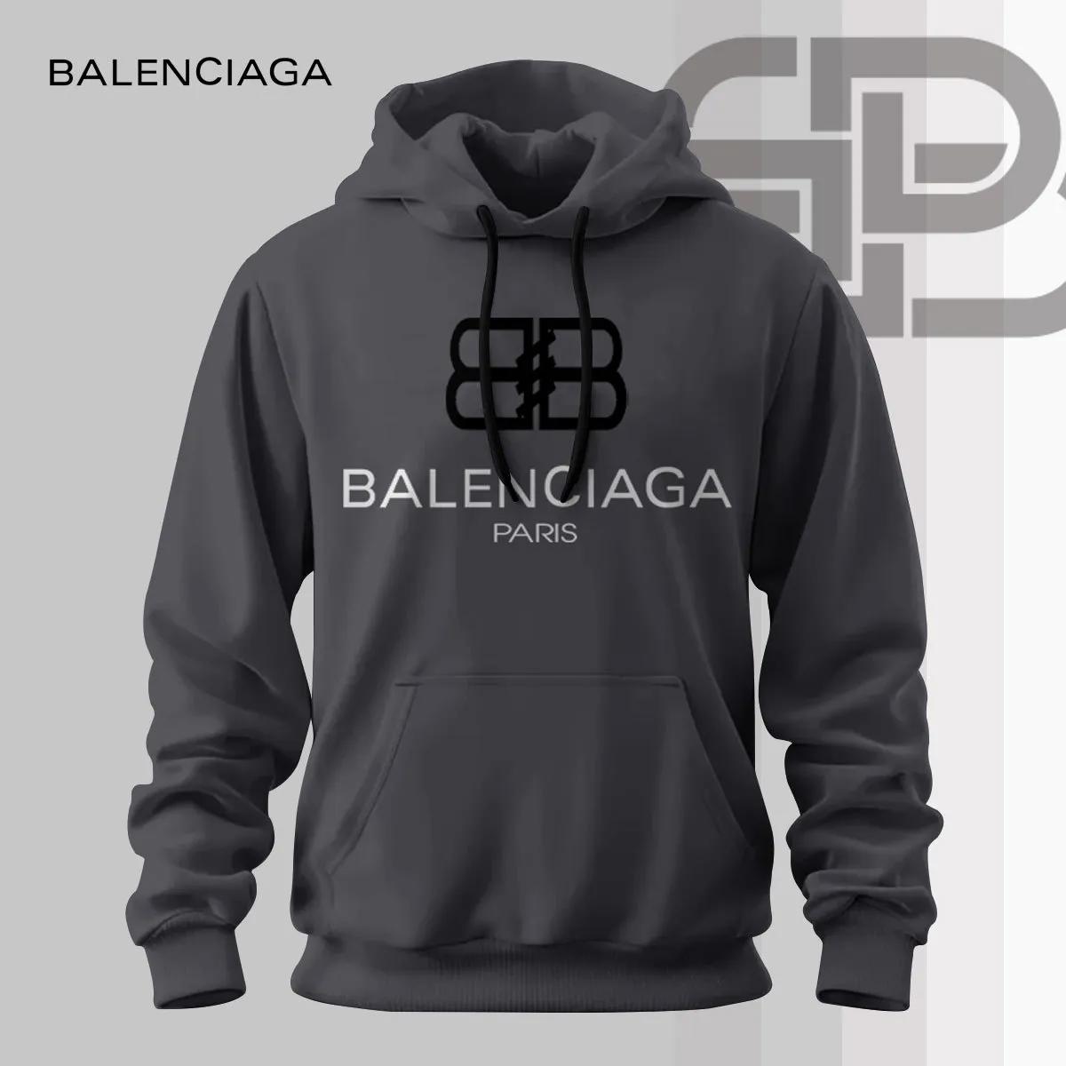 Balenciaga Paris Black Pullover Hoodie