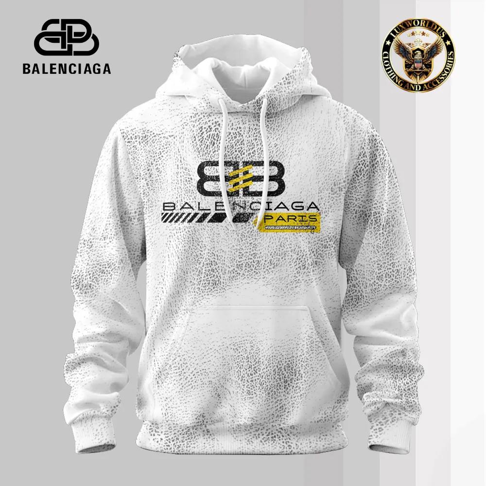 Balenciaga Paris Hoodie with Speckled Texture and Luxurious Feel