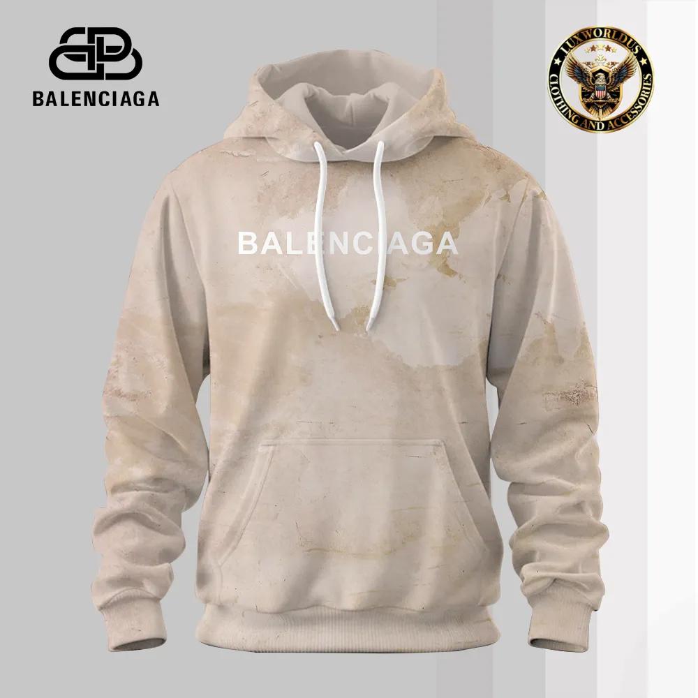 Balenciaga Premium Hoodie | Vintage Texture Statement Sweater