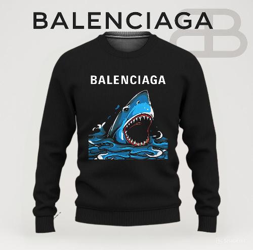 Balenciaga Shark Graphic Sweater Bold Statement Style
