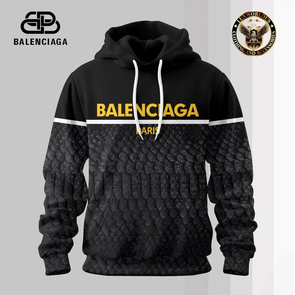 Balenciaga Snake Print Hoodie Sweater Black Statement