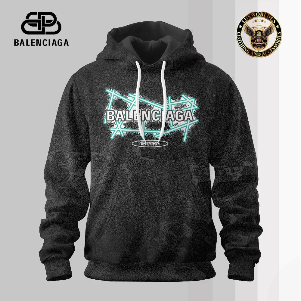 Balenciaga Statement Hoodie Edgy Luxurious Sweatshirt