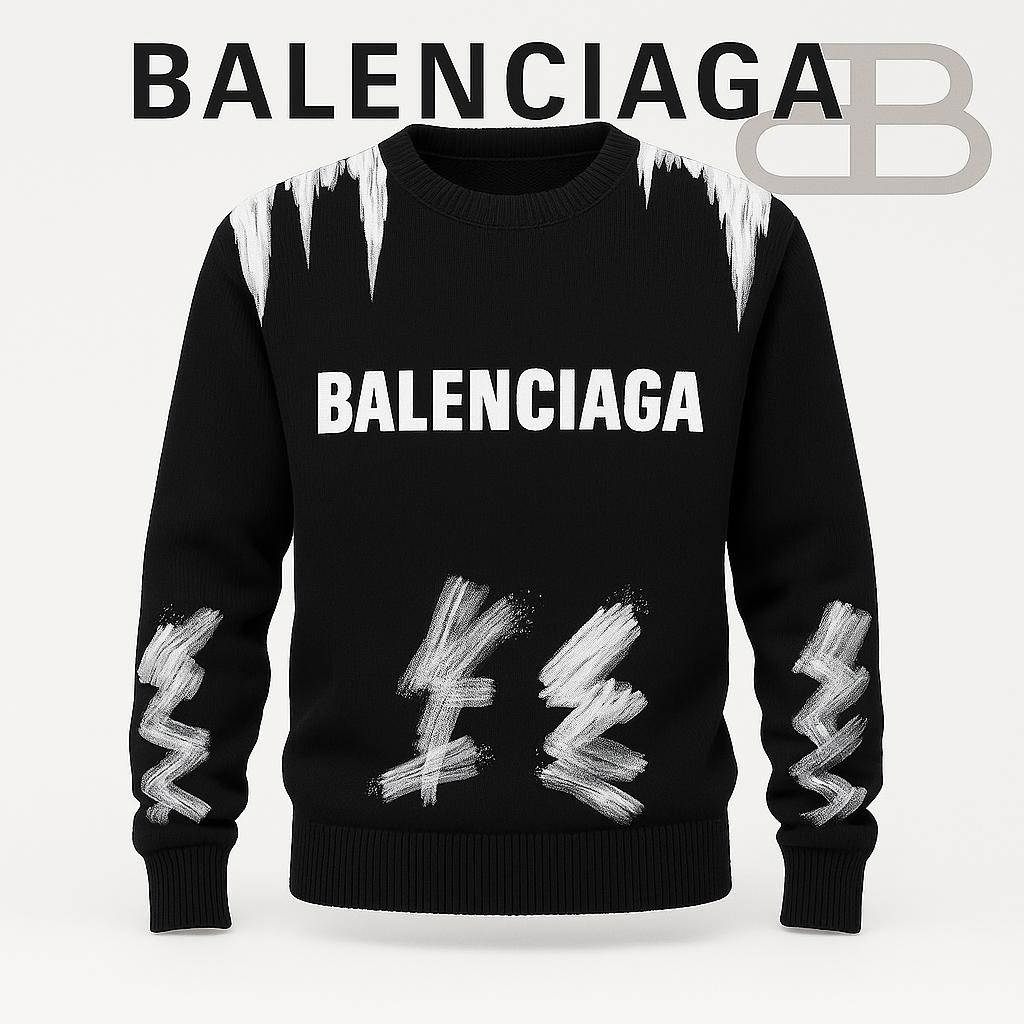 Balenciaga Statement Sweater Black Bold Edgy
