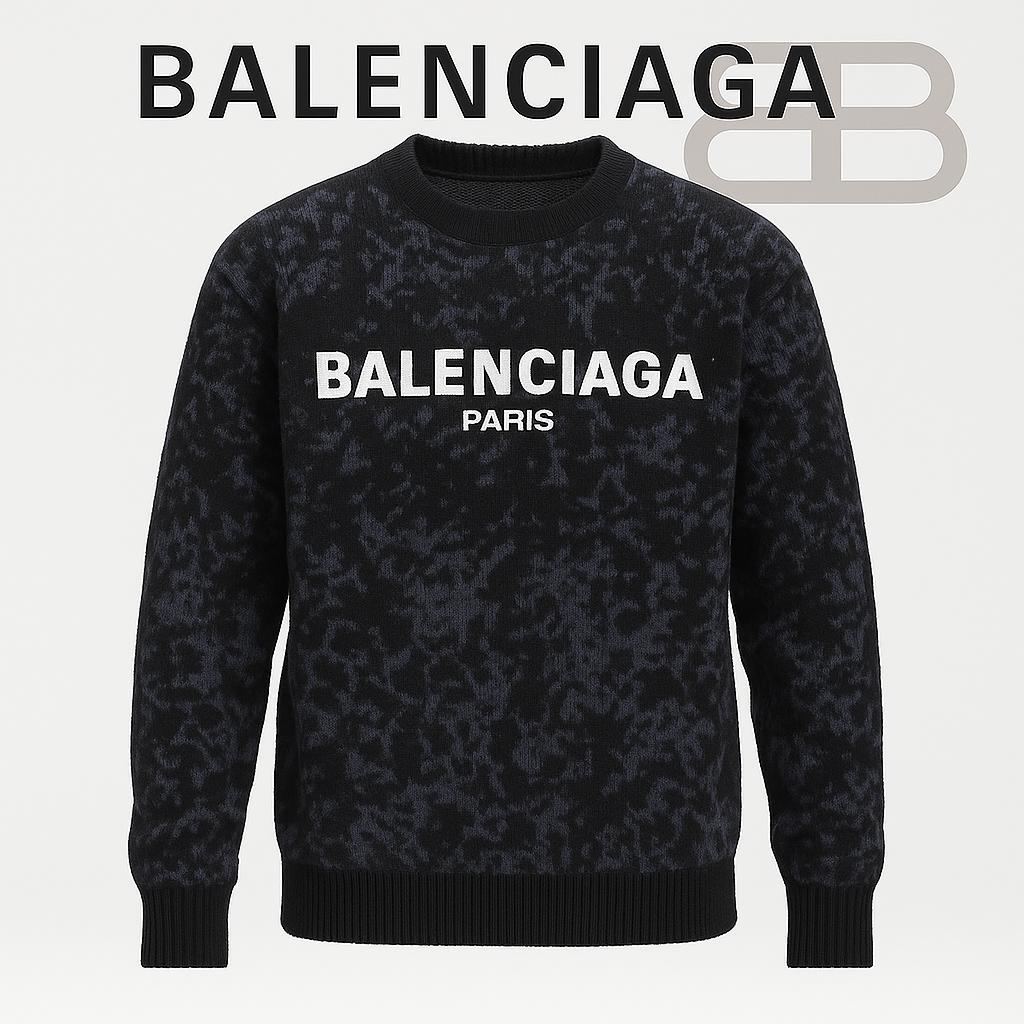 Balenciaga Statement Sweater Black Textured Knit