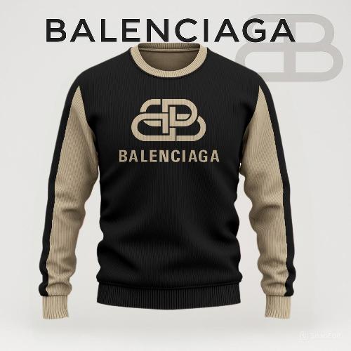 Balenciaga Statement Sweater Bold Color Block Knitwear