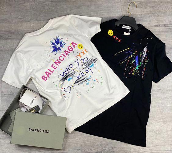 Balenciaga Street Art Graffiti T-Shirt White and Black Edition