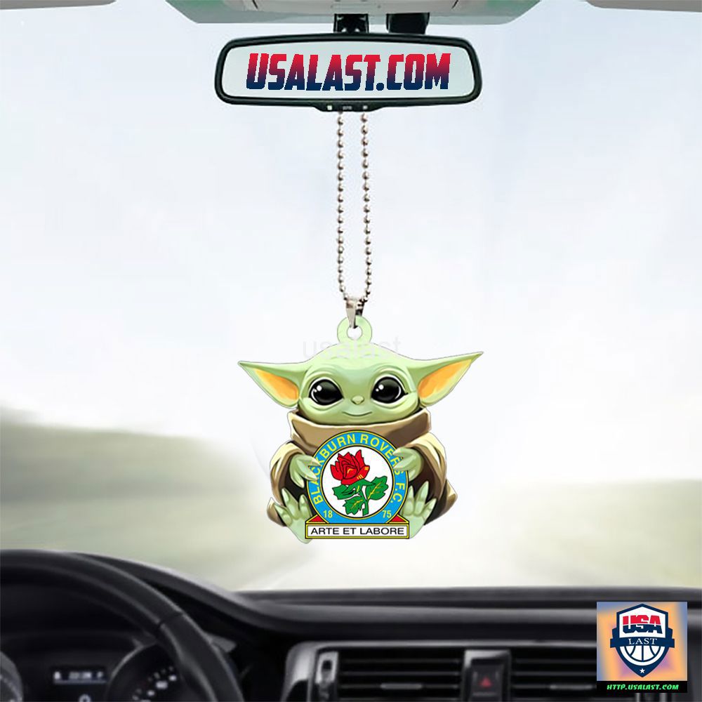 Blackburn Rovers FC Baby Yoda Car Ornament