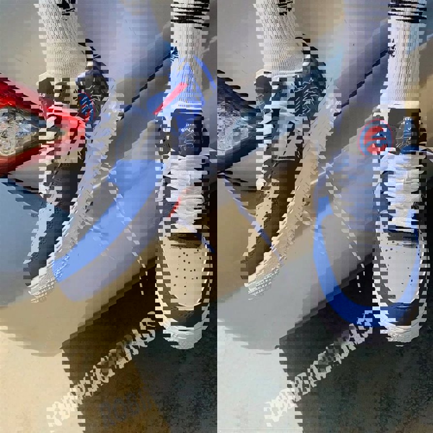 Blue and White AF 1 Sneaker | Bold Statement Style