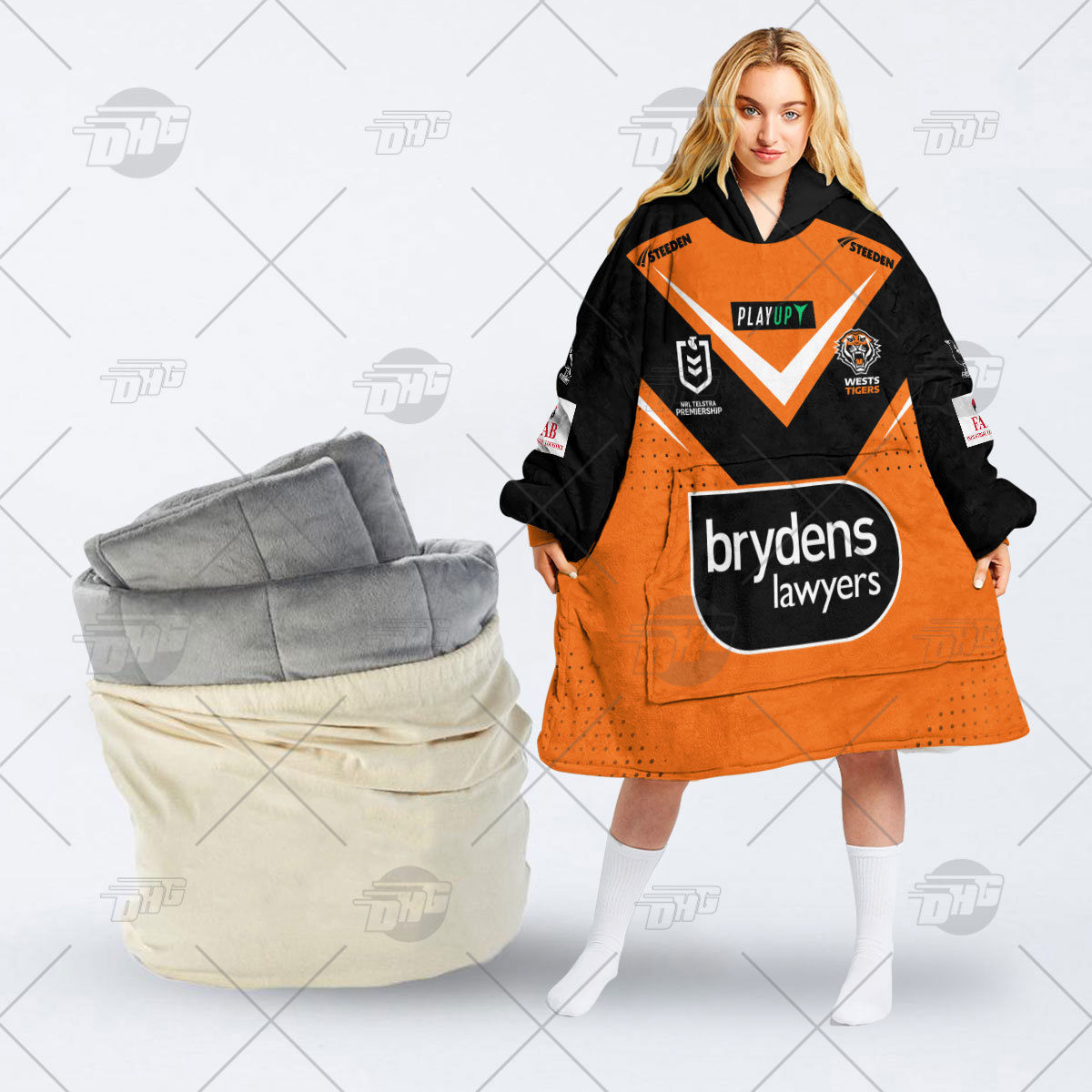 Bold Black and Orange Oodie Hoodie with Brydens Lawyers Edition