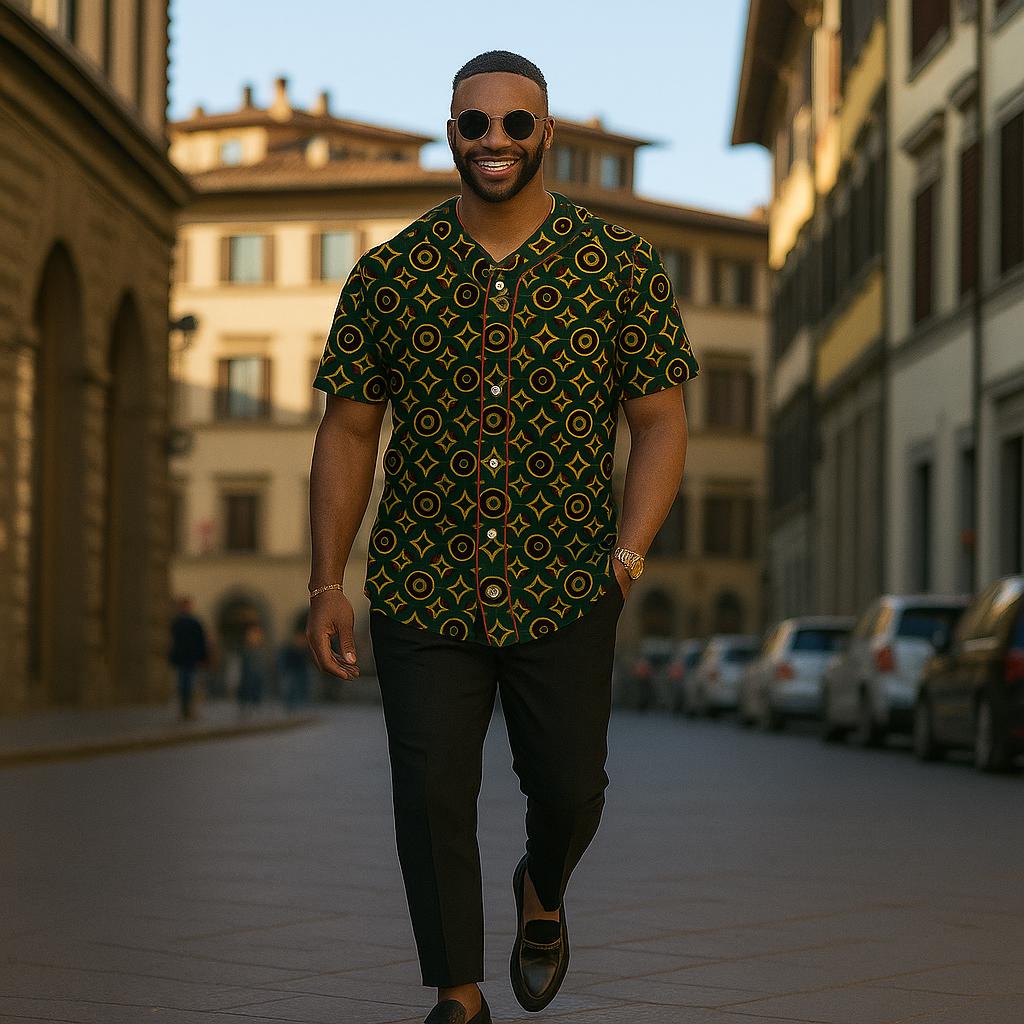 Bold Statement Baseball Jersey in Luxury Cotton Blend