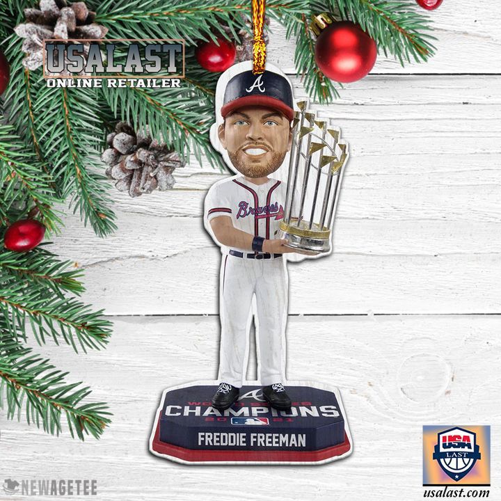 Braves Baseball Champion Bobblehead Ornament