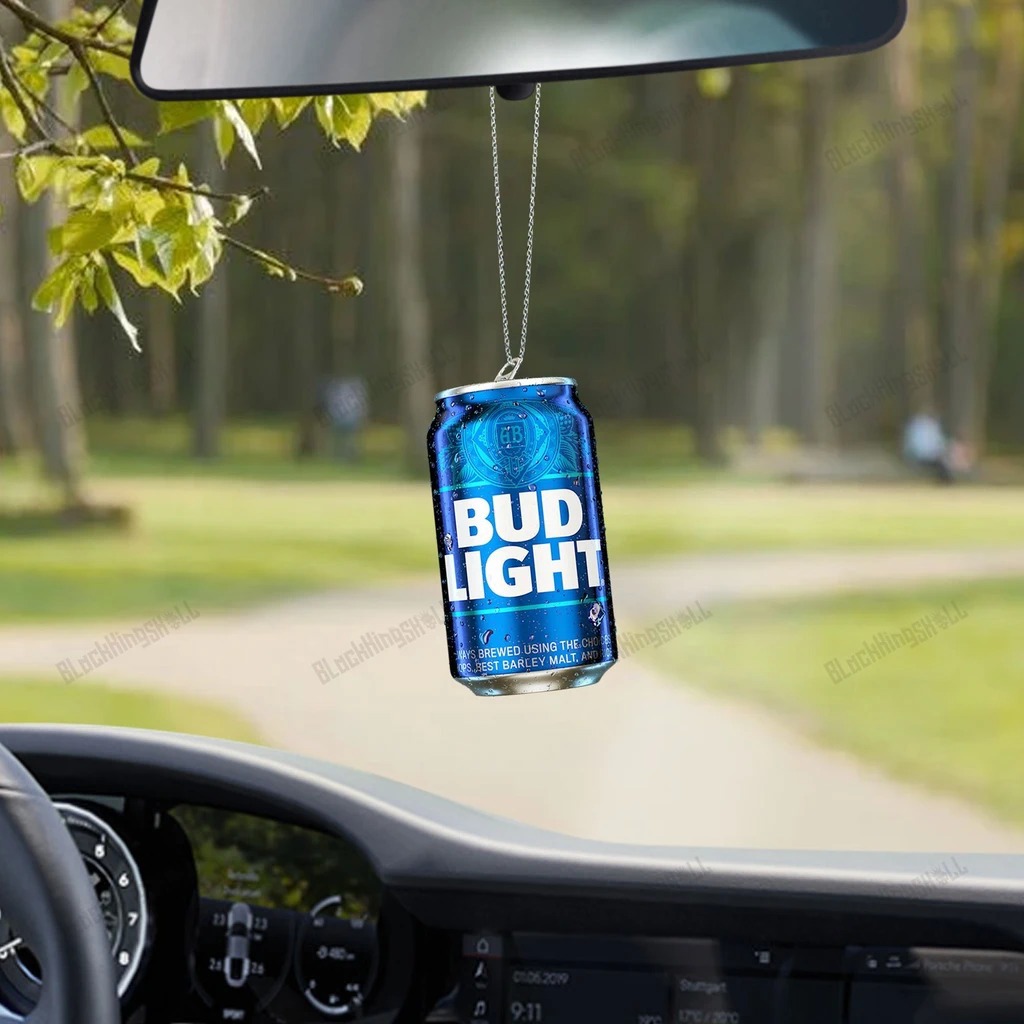 Bud Light Can Ornament Chic Auto Charm
