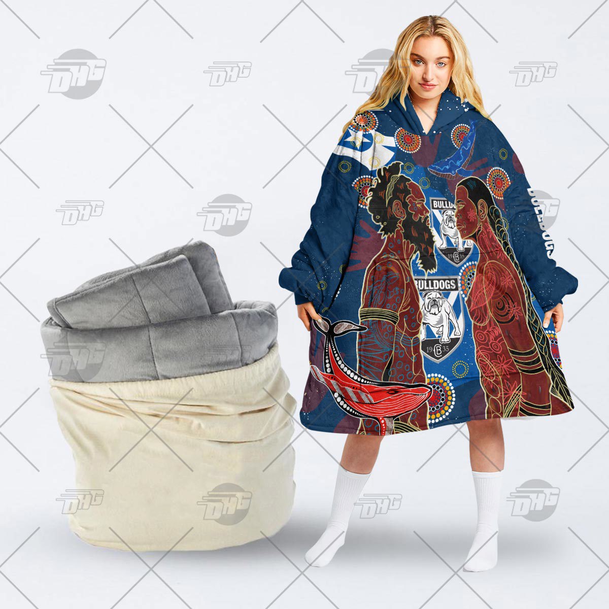 Bulldogs Statement Hoodie Blanket Oodie™