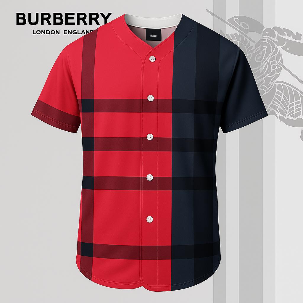 Burberry Bold Checkered Baseball Jersey