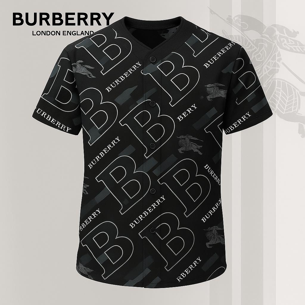 Burberry Bold Letter Print Baseball Jersey