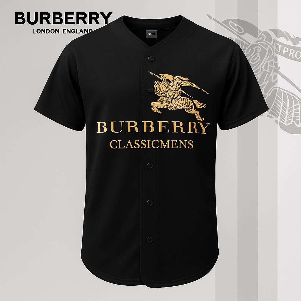 Burberry Gold Logo Baseball Jersey