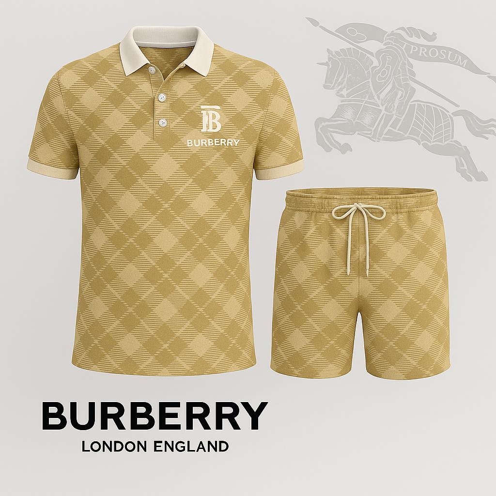 Burberry Iconic Check Polo Short and Shorts Ensemble