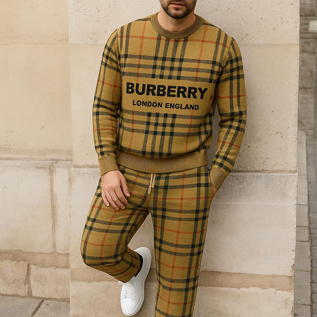 Burberry Iconic Check Sweater and Pants Set