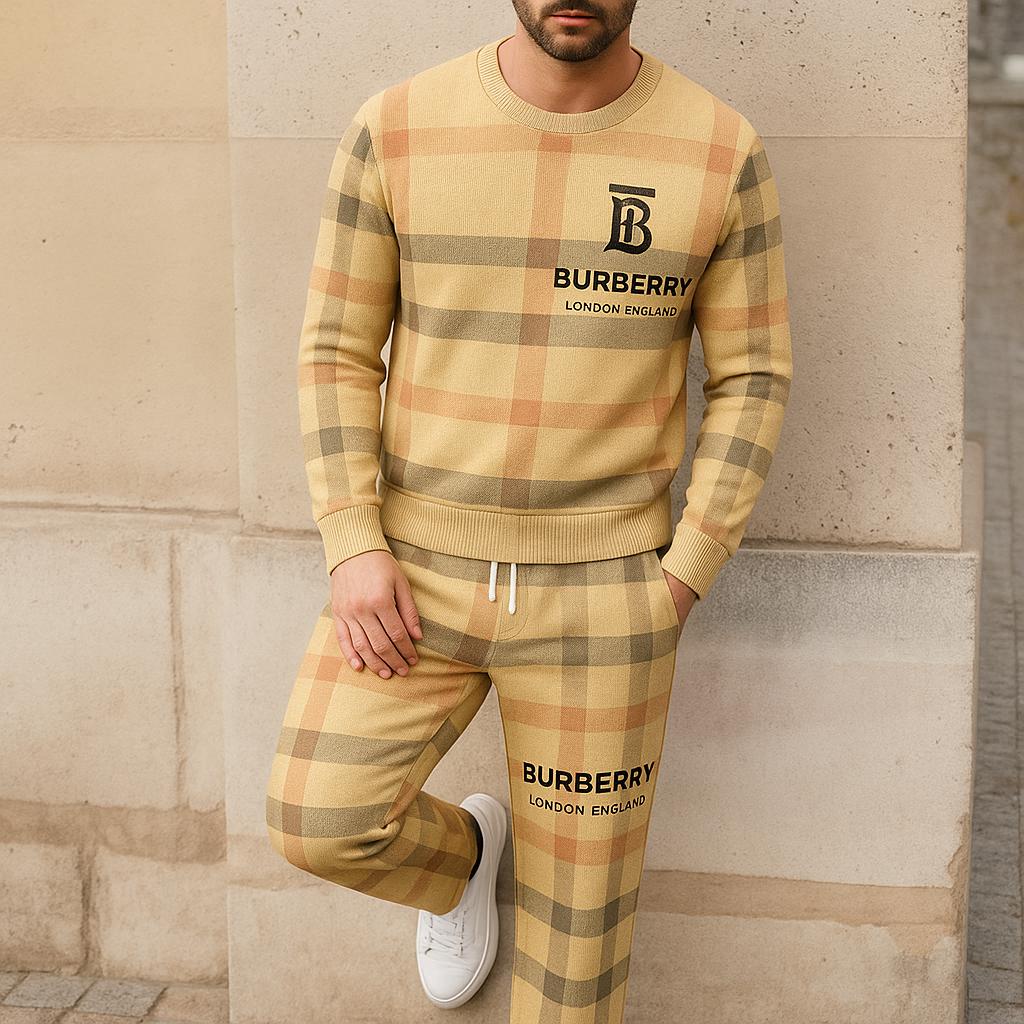 Burberry Iconic Check Sweater And Pants Set | Premium Quality