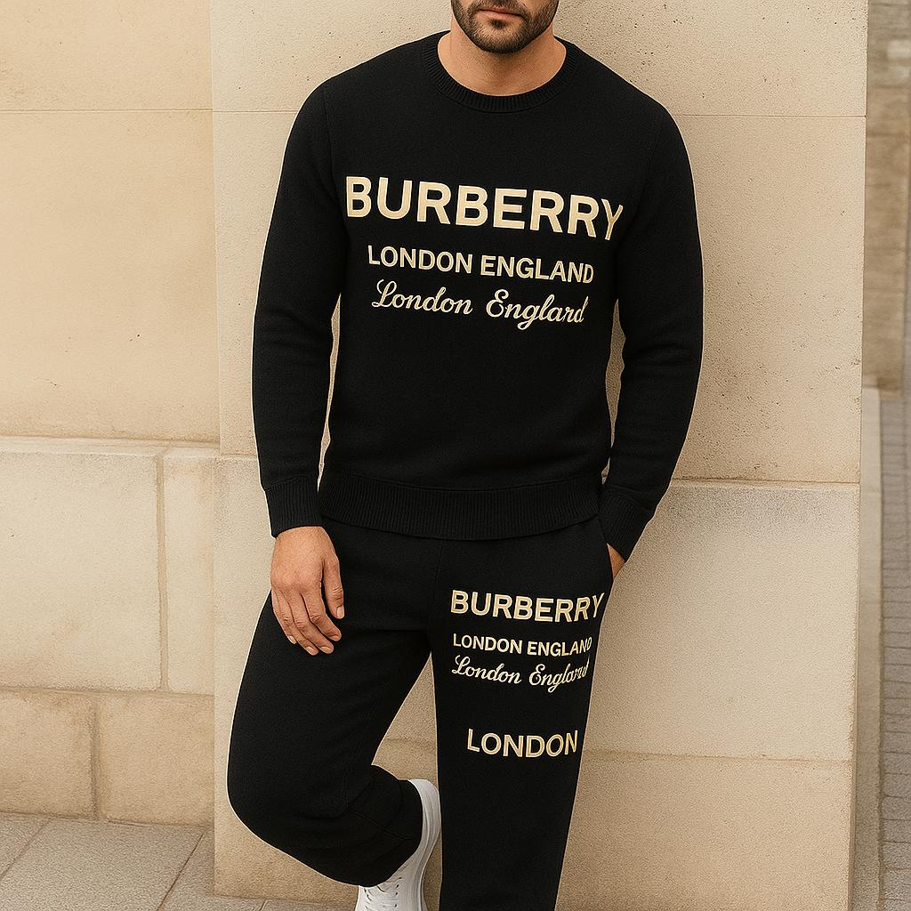Burberry Iconic London England Print Sweater And Pants Set