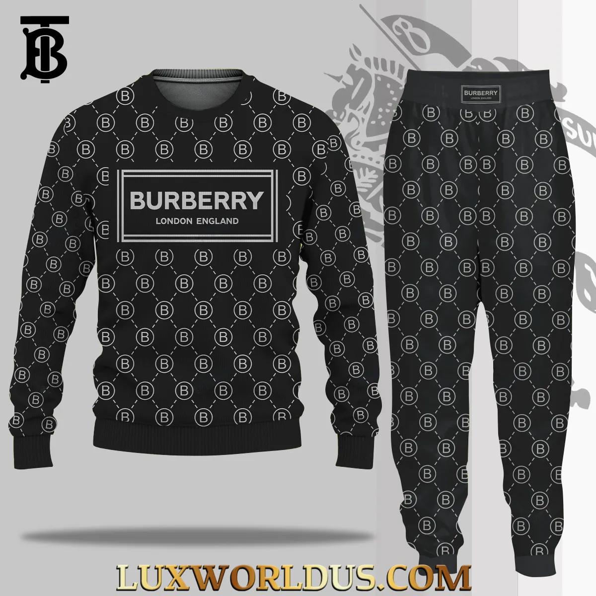 Burberry Iconic Monogram Sweater Set Black