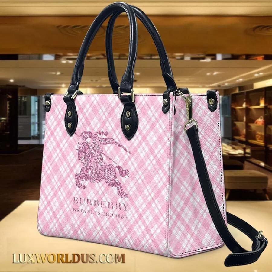 Burberry Iconic Plaid Handcrafted Tote Bag