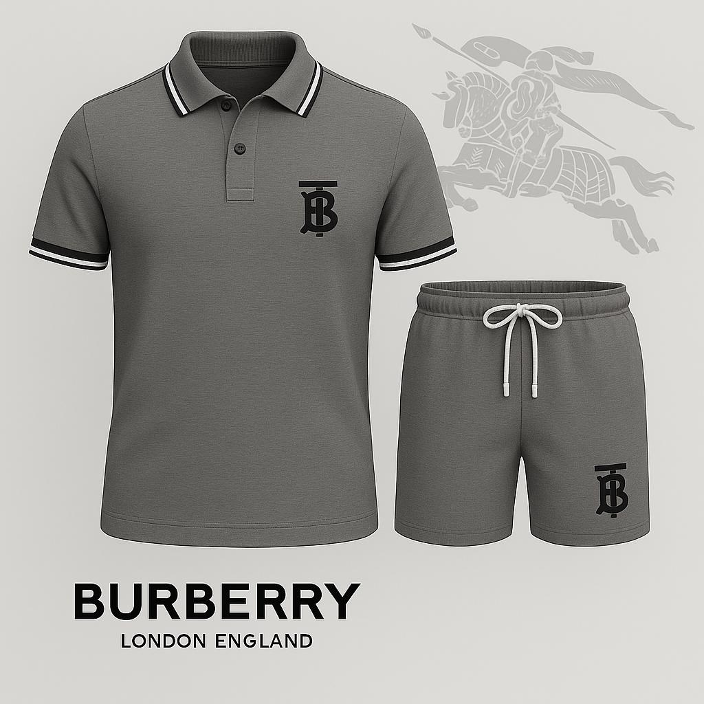 Burberry Iconic Polo Short + Premium Cotton Stripes Style