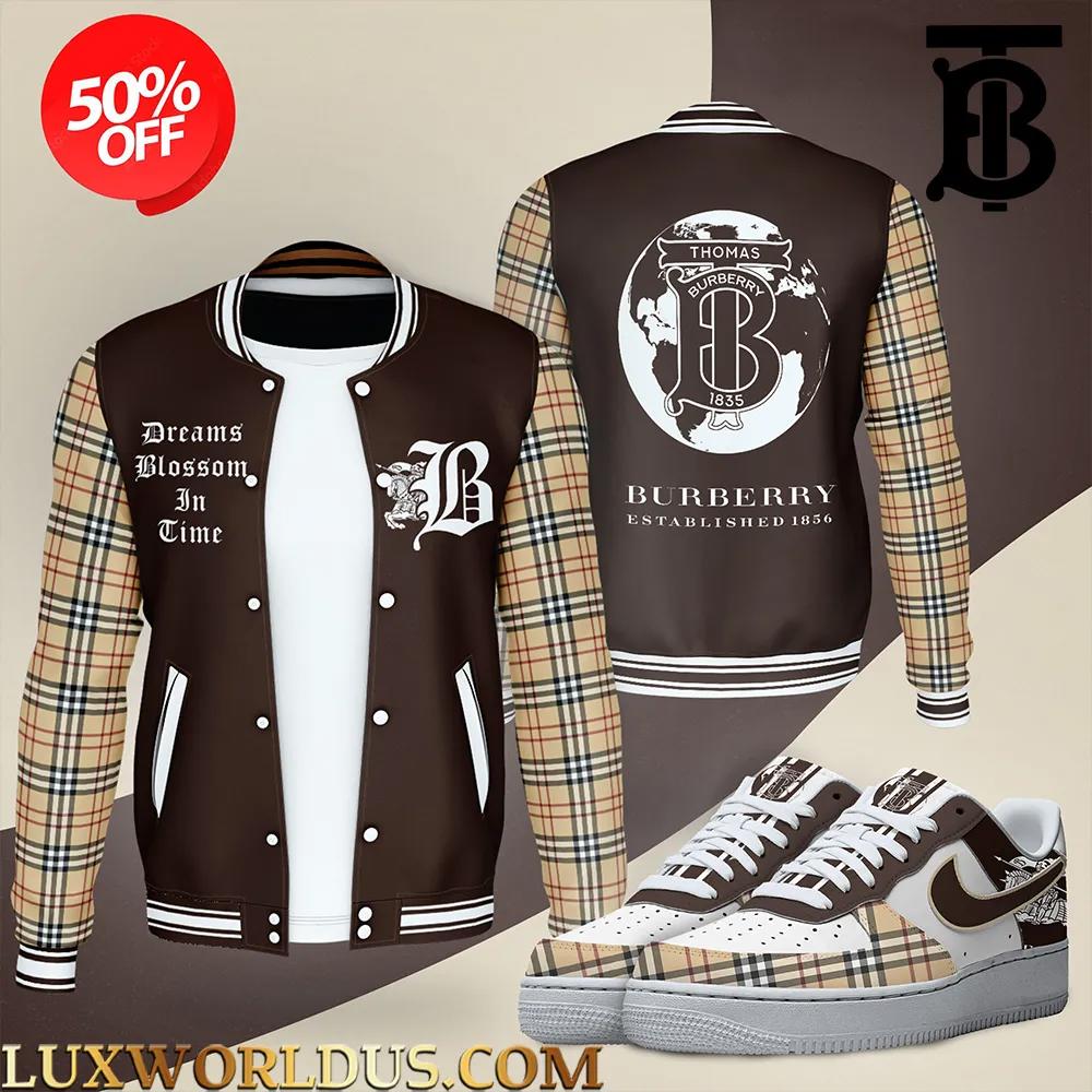 Burberry Iconic Varsity Jacket Brown and Plaid Statement Style
