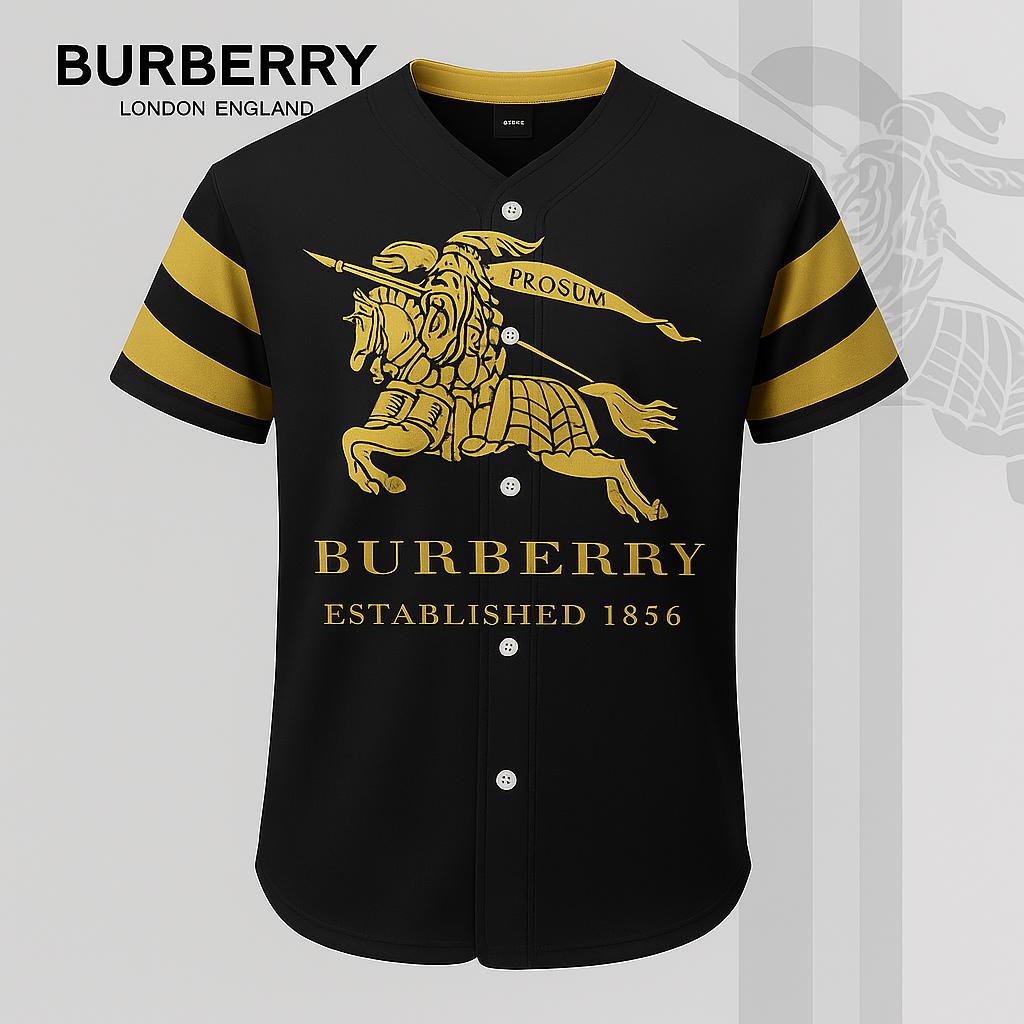 Burberry Iconic Warrior Baseball Jersey Black & Gold