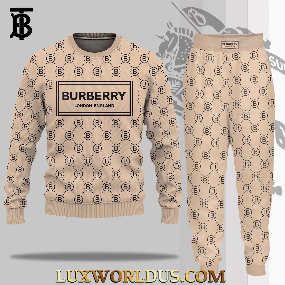 BURBERRY Limited Edition SWEATER & PANTS Set LUX-ZWY+CK-CZITTYQ3