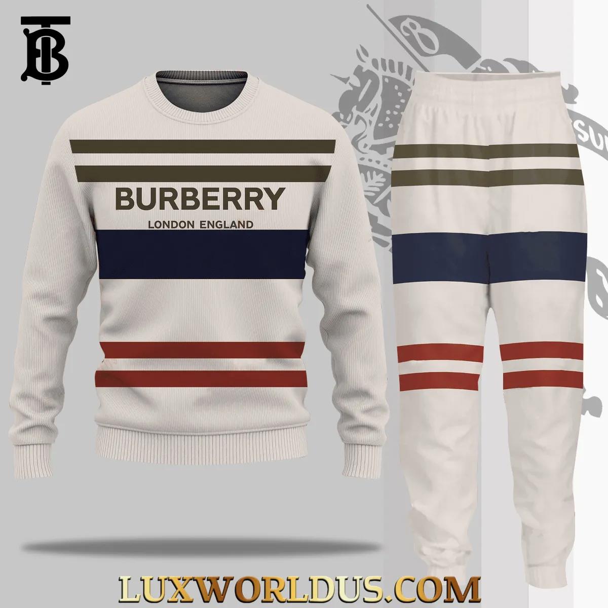 Burberry London England Striped Sweater Set