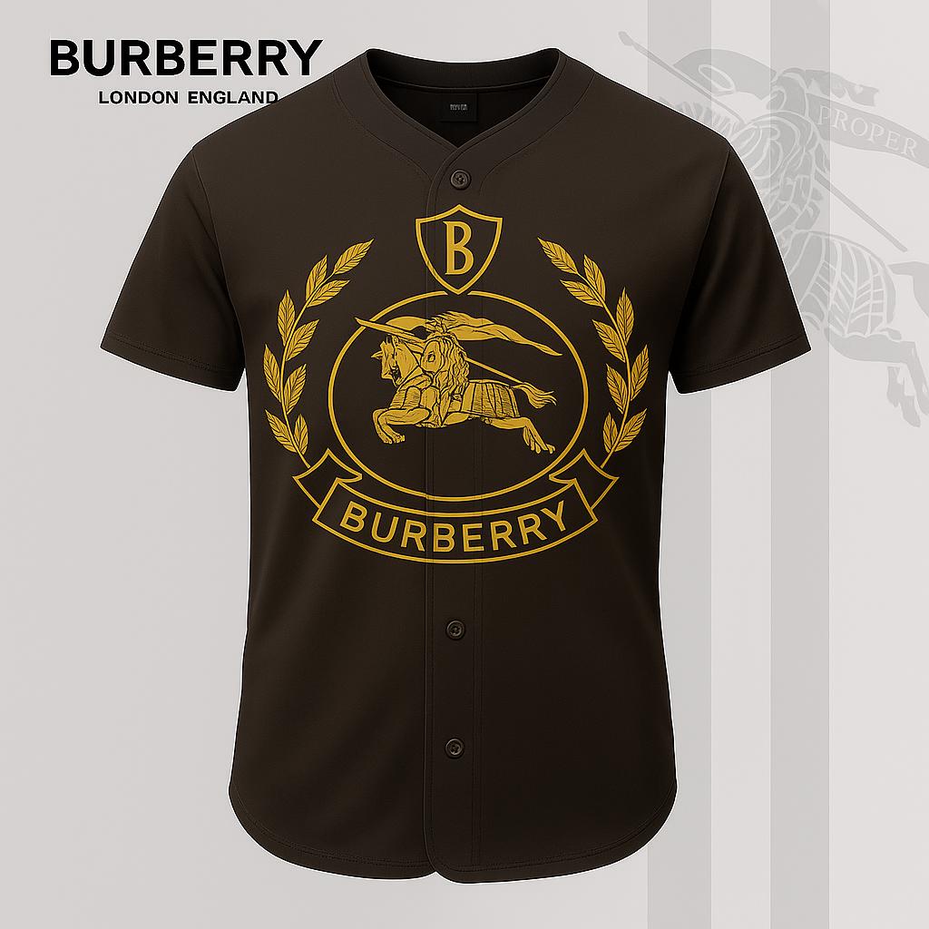 Burberry Luxe Gold Embroidery Baseball Jersey