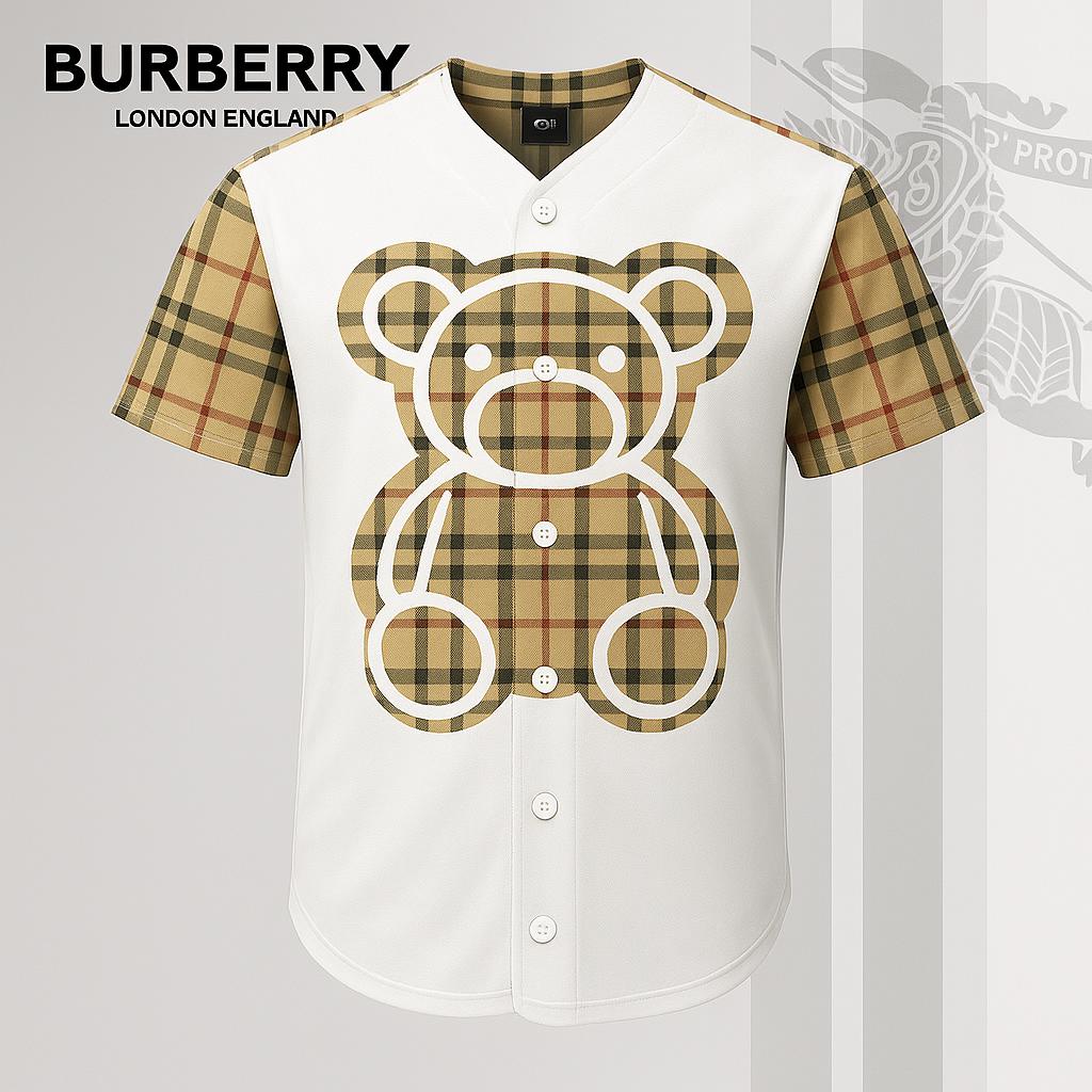 Burberry Plaid Teddy Baseball Jersey