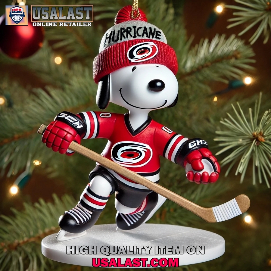Carolina Hurricanes Snoopy Ornament Handcrafted and Chic