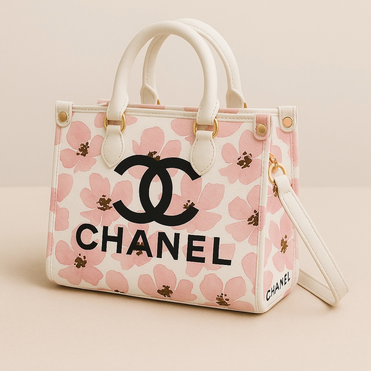 Chanel Chic Pink Leather Handbag Tote Bag