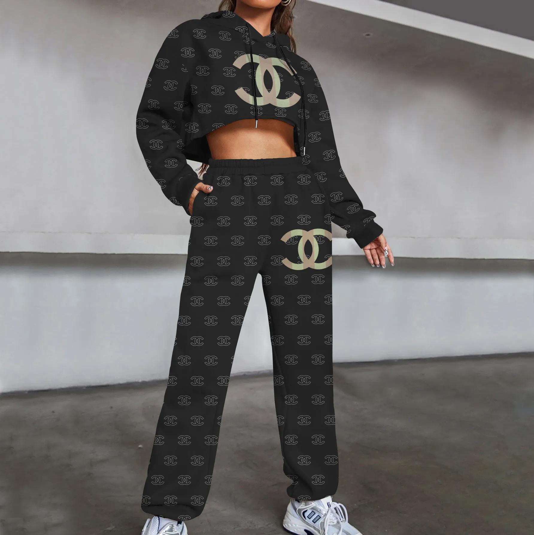 Chanel Iconic Camo Print Sweatsuit Set