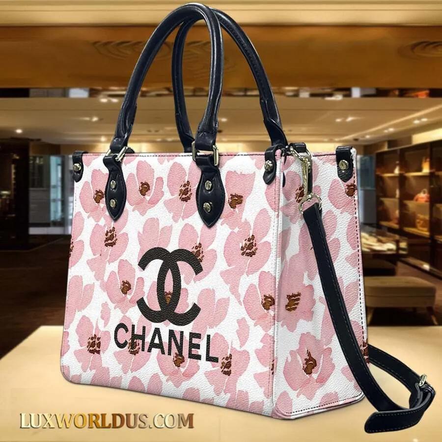 Chanel Iconic Pink and Gold Tote Bag